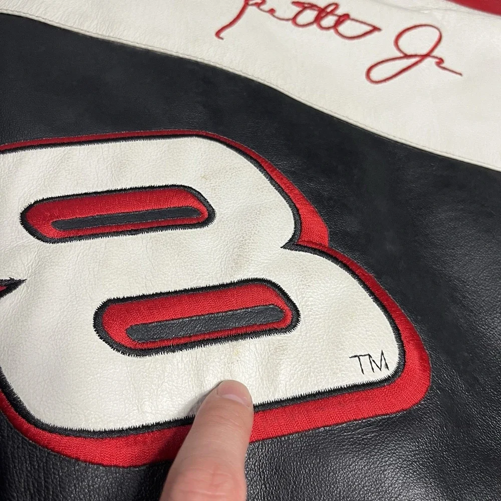 Dale Earnhardt Jr Jacket Men's Size XL Vintage Wilson Leather NASCAR Racing